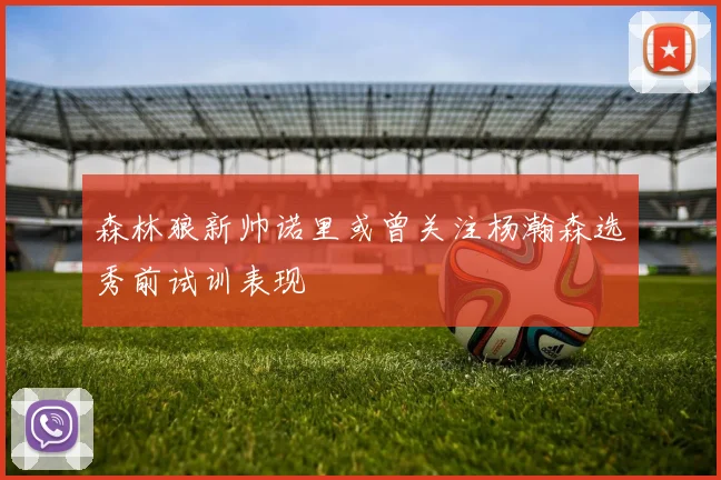 森林狼新帅诺里或曾关注杨瀚森选秀前试训表现
